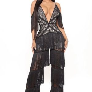 Fashion Nova Fringe jumpsuit
